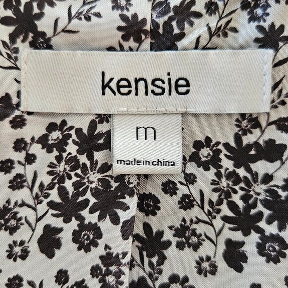 Kensie Rebekah Stretch Crepe Floral Lining Blazer - Grey - Size Medium - Picture 7 of 7